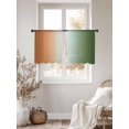 thumbnail image 3 of Gradient Sage Green Sheer Curtains 2 Panels Set Modern Minimalist Orange Green Ocean Beach Sheer Window Curtains Light Filtering Rod Pocket Voile Drapes for Bedroom Living Room 52"x45", 3 of 8