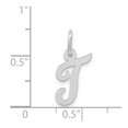 thumbnail image 4 of Auriga 14k White Gold Script Letter T Pendant for Women, 4 of 6