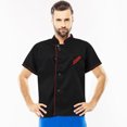 thumbnail image 2 of SHOWERORO Black Short Sleeve Chef Jacket Casual Loose Catering Jacket Oil Proof for Kitchen Use, 2 of 8