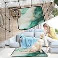 thumbnail image 7 of Qxltty Gilt Green Pattern Cat litter Pads Pet Set of 3 Diaper Mats Center Anti-leakage Layer Absorbent Soft and Comfortable, 7 of 7