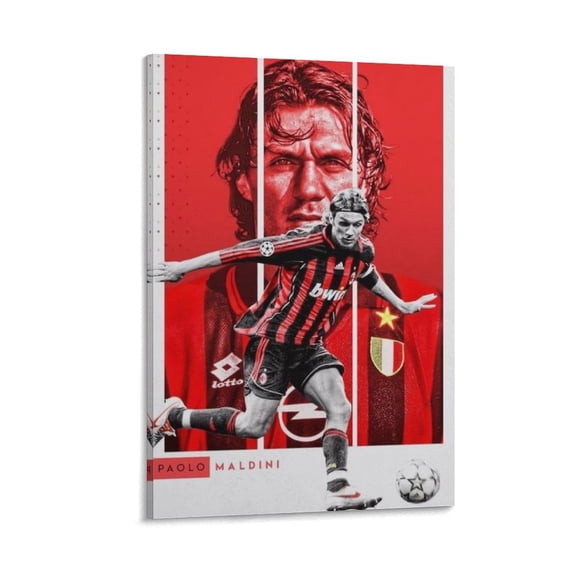 Paolo Maldini Poster Canvas Poster Canvas Art Poster and Wall Art Picture Print Modern Family bedroom Decor Posters 24x36inch(60x90cm)