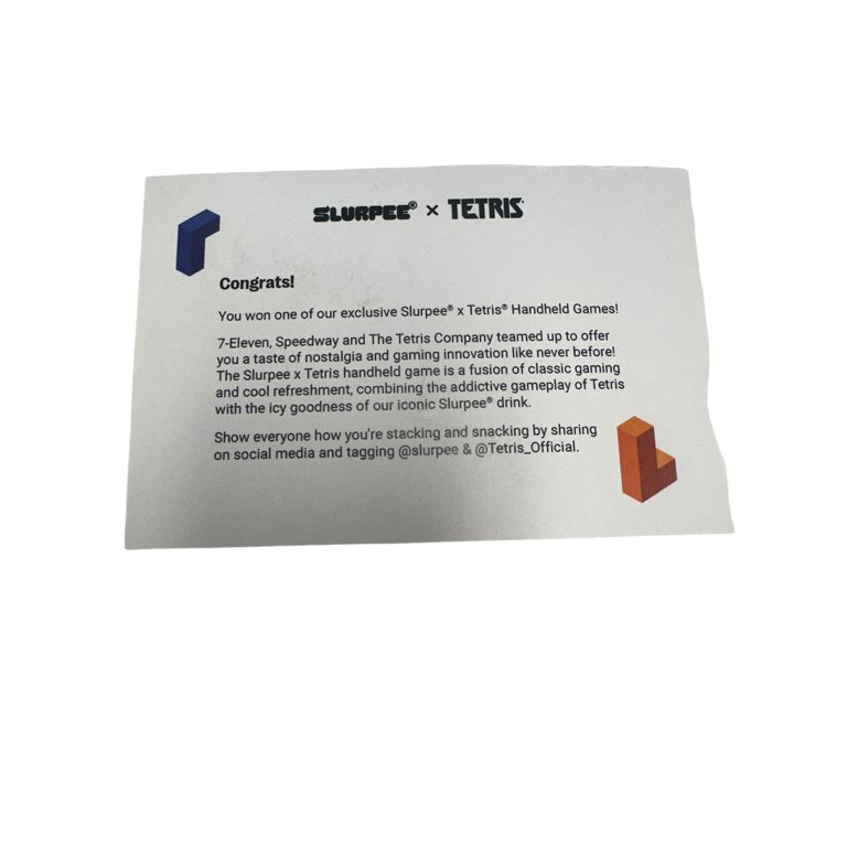 Slurpee + TETRIS Handheld Game Device 7-Eleven 7-11 New-in-box