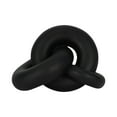 thumbnail image 6 of Resin Knot Sculpture for Home and Office Decor - Ornament Accent for Bathroom, Living Room, and Shelf Display - Intertwined Decorative Object for Coffee Table, Bedroom, or Mantel - 6", Black, 6 of 12