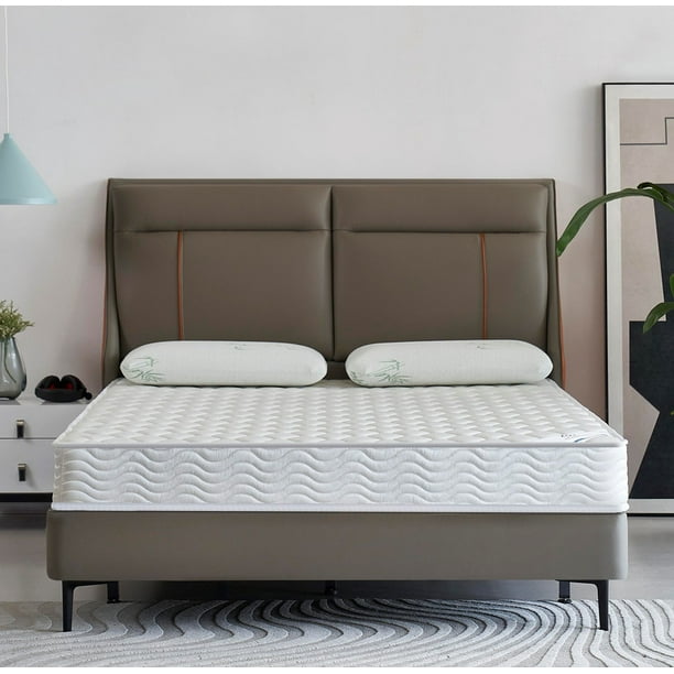 Twin Size Mattress 6 Inch Comfort Foam & Spring Hybrid Mattress Tight Top Medium Firm