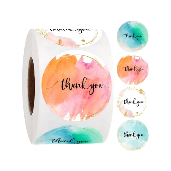 CCOCC 2026 New 500Pcs Thank You Sticker Roll for Events and Parties,For Gift Wrapping,Wedding Favors,Party Decorations,Thank You Cards,Scrapbooking.