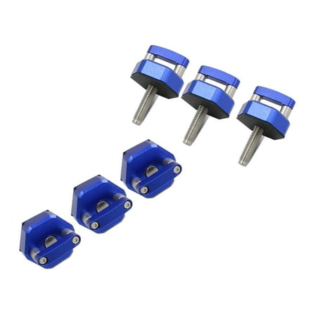 Yassdwbn 6PCS Car Aluminum Alloy Hardtop Bolts Blue For Jeep Wrangler JK JL JT Gladiator