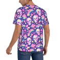 thumbnail image 2 of Vsdgher Skull rainbow mushroom colorful Mens T-Shirts Baseball Vintage Fashionable Lightweight Casual Crew Neck Slim Fit with Long Sleeves-X-Large, 2 of 7