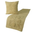 thumbnail image 1 of King Queen Twin Beige Handmade Twin 53"x18" Bed Runner With Pillow Cover, Pearl Embroidery Bed Scarf on Linen fabric - Off To The Sea, 1 of 4