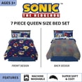 thumbnail image 2 of Juego de cama Franco Sonic The Hedgehog Anime Queen de 7 piezas, 2 of 6