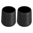 thumbnail image 1 of Unique Bargains 2 Pcs Silicone Fishing Rod Butt Cushion Protector Cap, Small, Black, 1 of 7