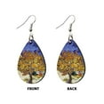 thumbnail image 2 of WIRESTER 5pcs Set Teardrop Waterdrop Earring Hook Earrings Fashion Drop Dangle Women Jewelry - Mona Lisa Leonardo Da Vinci, The Starry Night Moon, Mulberry, Sunflowers Yellow by Van Gogh, 2 of 6