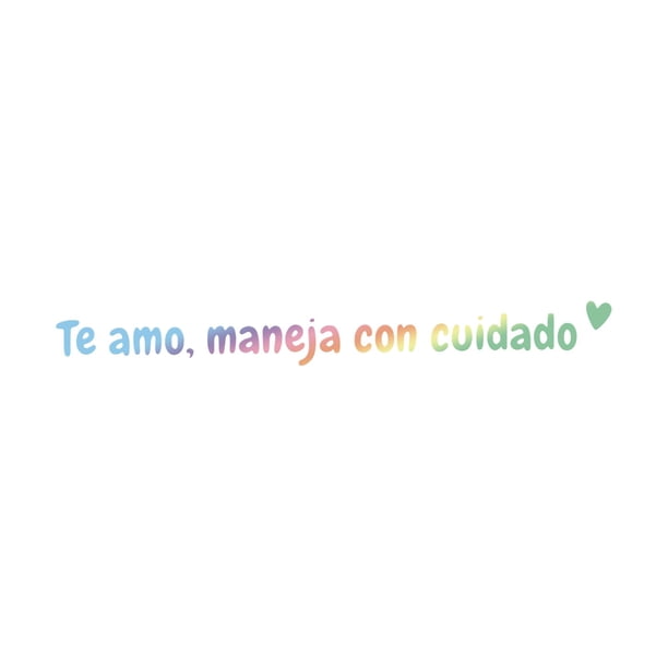 Te Amo Conducir Pegatina Espejo Seguro Español Inspirador Mensaje Decal Vinilo Pegatina Impermeable para Coche Portátil Ventana Cuaderno