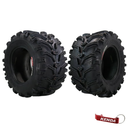 Kenda Bearclaw K299 - 26x12-12 Front or Rear Tires for All Terrain (ATV), UTV, and Side by Side (SxS) Vehicles - 6-Ply - Bear Claw 26x12x12 with Kenda Keychain (2-Pack)