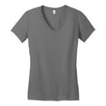 thumbnail image 5 of Yellow Rooster Women's Juniors Very Important V-Neck Cotton Tee Grey XS, 5 of 6