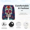thumbnail image 5 of Lsque Mens Swim Trunks Dead Day Party Pattern - Bathing Suit Compression Liner - Beach Swim Shorts Swimwear - (S-3XL) - Stretch Quick Dry -3X-Large, 5 of 9