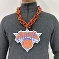 thumbnail image 2 of Knicks Big Chain Necklace –New York 3D EVO Foam Logo 7"x5", 34" Chain (Blue or Orange), 2 of 2
