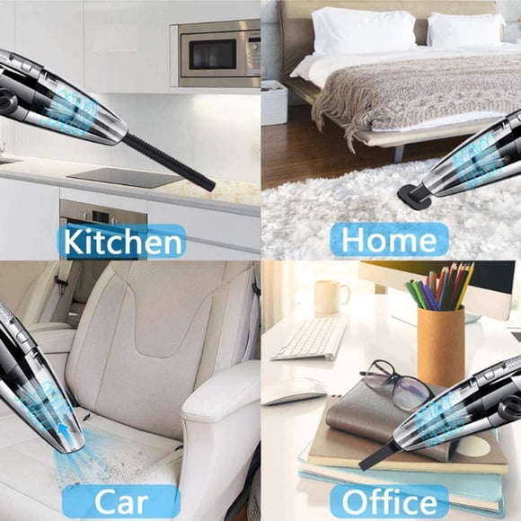 Handheld Car Vacuum, Strong Suction Portable Car Cleaner with Cordless, 120W Rechargeable Wet and Dry Vacuum Cleaner, for Pet Hair, Home and Car Cleaning