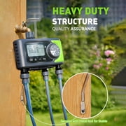 RainPoint Garden Hose Timer, 4 Outlets Water Timer Programmable Sprinkler Timed Watering Controller System Faucet Timer for Lawn Yard, ITV405