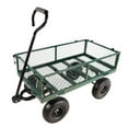 thumbnail image 6 of Garden Wagon Cart with Inflatable Tires, Heavy Duty Utility Cart Truck for Firewood Transport and Yard Work, 600LB Capacity, Green, 6 of 11