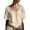 Khaki, variant on Women's Satin V Neck Ruched Blouse Short Sleeve Casual Tops for Daily