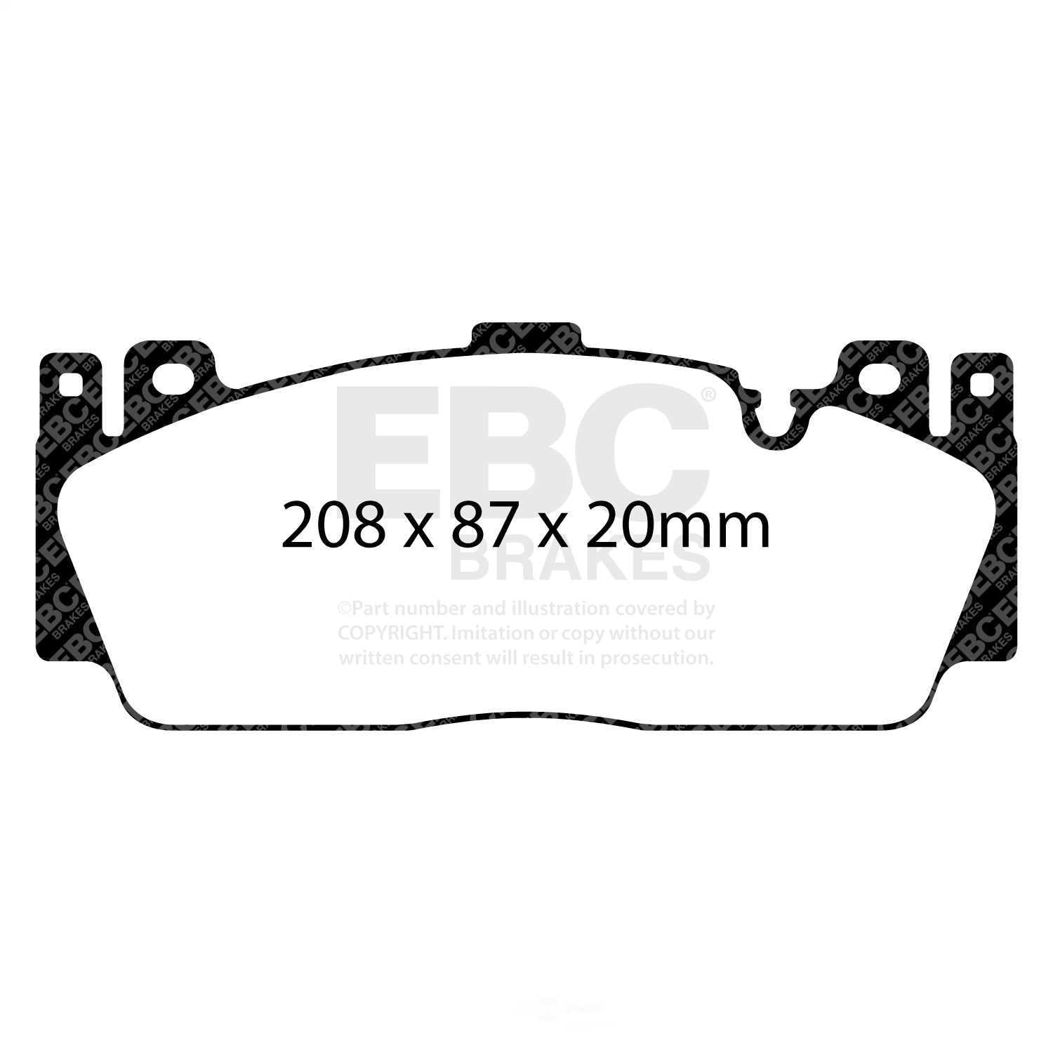 EBC Brakes Redstuff Premium Fast Street Pad For All Engine Sizes Fits select: 2018-2021 BMW M2, 2013-2016 BMW M5