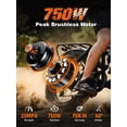 thumbnail image 3 of ESKUTE Electric Bike for Adults, 750W Motor, 48V 20.8Ah Removable Battery, Up to 80 Miles Range, Full Suspension, 20" x 4.0" Fat Tires, 7-Speed, Black with Phonebag & Lock, 3 of 6