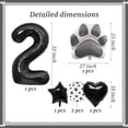 thumbnail image 2 of Set de globos con estampado de patas de mascota en blanco y negro, 2 of 4