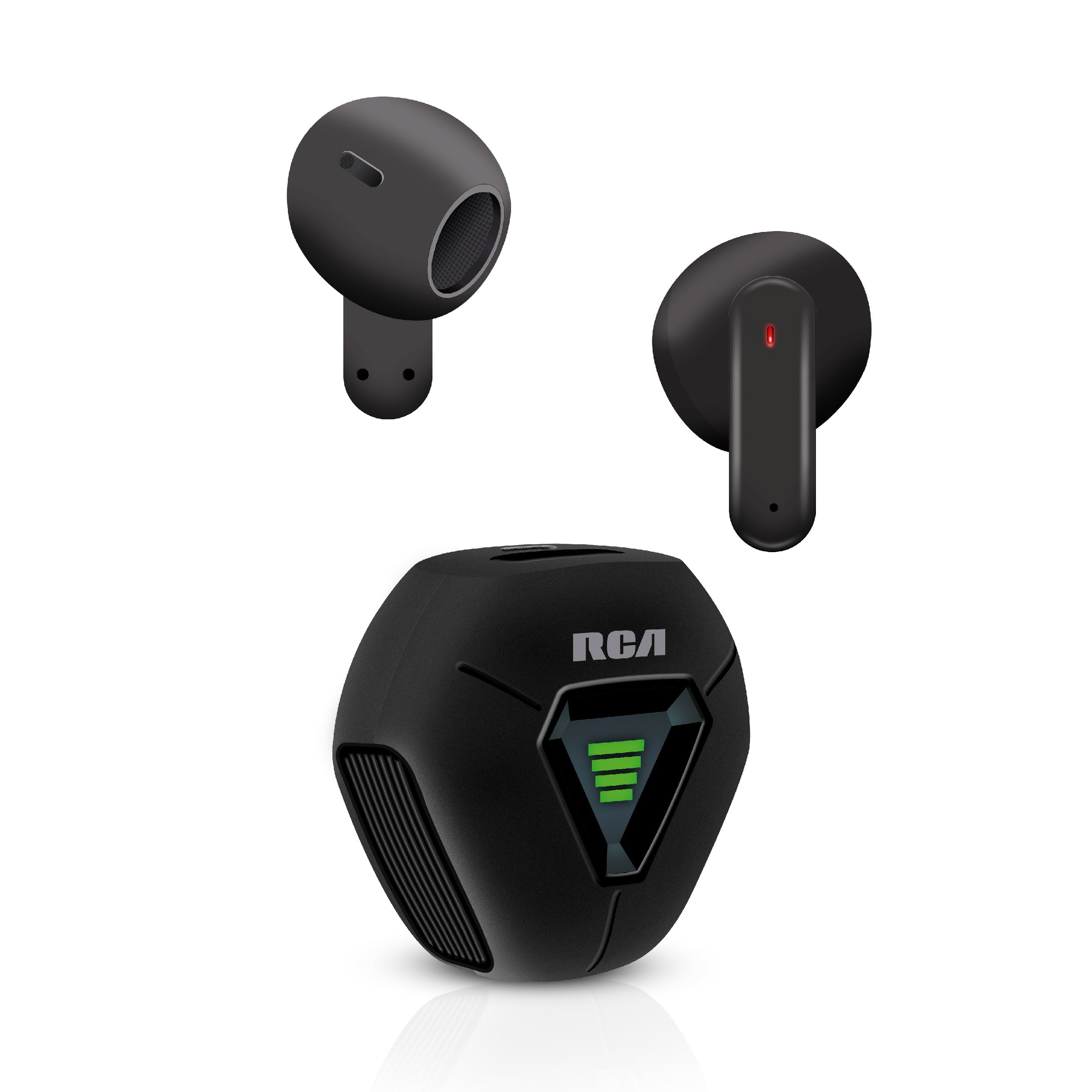 RCA Wave-78 True Wireless Earbuds, Bluetooth, 20H Playtime, Black