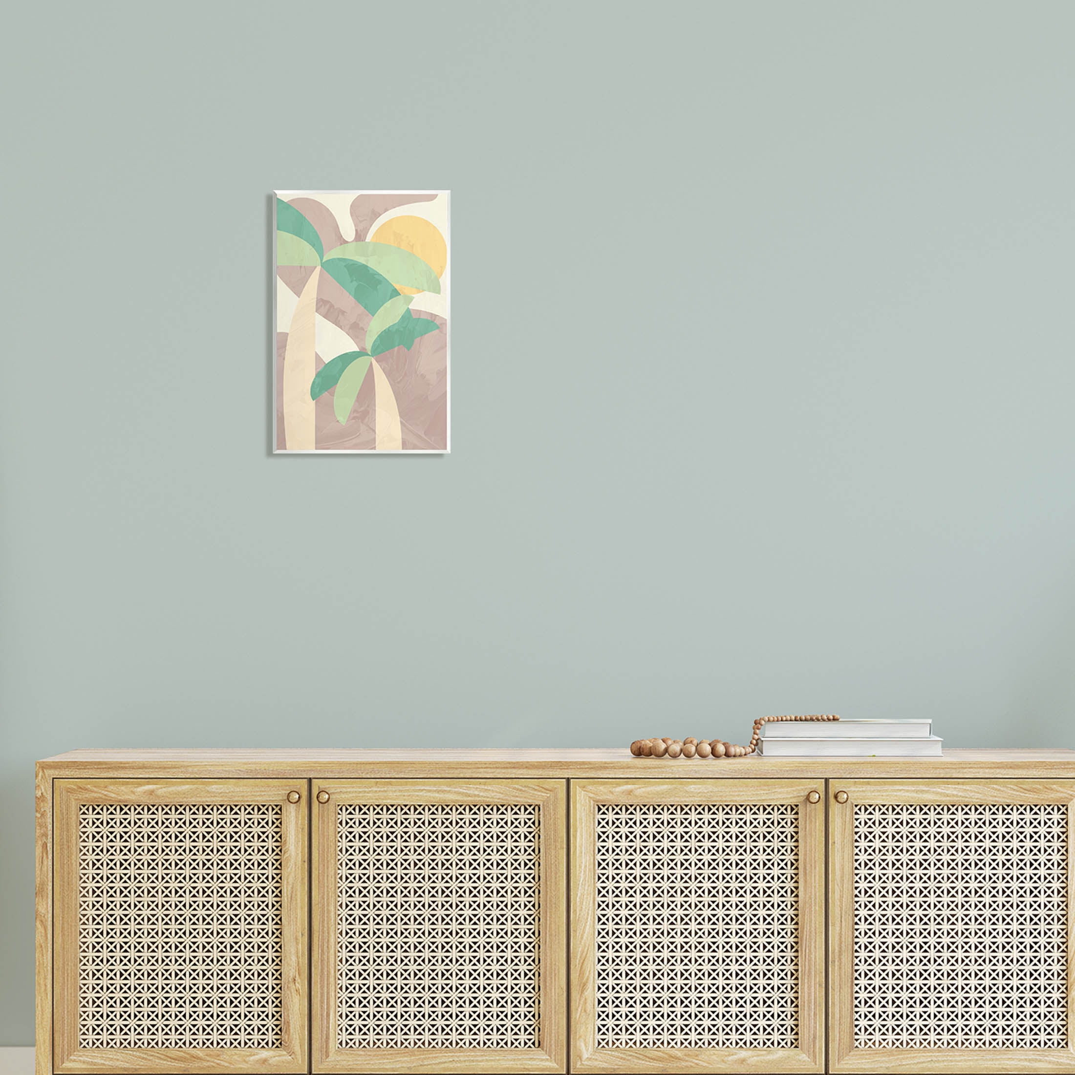 Abstract Summer Palms Shapes Botanical & Floral Graphic Art Unframed Art Print Wall Art