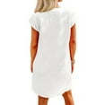 thumbnail image 6 of cfhntfmh Casual Dresses for Women Summer Loose Crewneck Short Sleeve Mini Dress Comfy Ribbed Pocketed T-Shirts Dress, 6 of 6