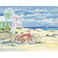 thumbnail image 2 of Brent, Paul 14x12 Gold Ornate Wood Framed with Double Matting Museum Art Print Titled - Beach Cruiser Cottage I, 2 of 4