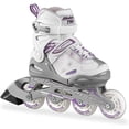 thumbnail image 1 of Bladerunner Twist Girls Adjustable Kids Junior Inline Skates, Silver & Purple, 1 of 1