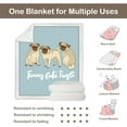 thumbnail image 5 of Pug Blanket for Kids Pug Pet Portrait Cute Comic Style Fleece Blanket Soft Puppy Dog Sherpa Throw Blanket Blue Pug Lover Blanket Throw Gifts for Pug Lover (Twin 60"x80"), 5 of 6