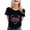 r-167Black53, variant on Women T-Shirts Short Sleeve Letter Print Round Neck Casual Comfortable Top True Classic Tees Women，Black
