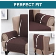 thumbnail image 5 of XUELC Waterproof Wing Chair Cover Wing Armchair Slipcovers Triple Non-Slip Sofa Slipcover for Wing Chair Furniture Protector for Pets, Kids Brown, 5 of 13