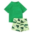 thumbnail image 4 of MIASHUI Boys' 2 Piece Set Swim Trunks and Swim Shirt Cartoon Pattern Swimwear,Green,4-5 Years, 4 of 8