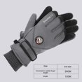 thumbnail image 5 of Winter Cycling Gloves For Men,Black Warm Full Finger Windproof Waterproof Gloves Thicken Fleece Gel Pads Touch Screen Gloves, 5 of 5