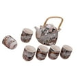thumbnail image 4 of Tetera de cerámica con juego de 6 tazas, juego de té de , tetera de , tetera tradicional, juego de tetera de Kung Fu para pícnic, 4 of 8