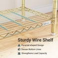 thumbnail image 6 of VIPEK R2 Plus Heavy Duty Rolling Garment Rack, 3-Tier Mobile Clothes Rack with Double Hanging Rods & Side Hooks, Adjustable Freestanding Wardrobe Storage, Gold, 6 of 9
