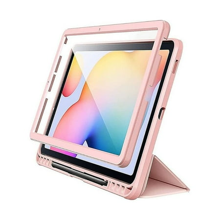 SaharaCase - Heavy Duty Folio Case for Samsung Galaxy Tab S6 Lite (2020-2024) - Rose Gold