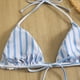 thumbnail image 5 of Traje de Baño Bikini Mujer Traje de baño Traje de baño a rayas de 3 piezas Traje de baño de moda con cordones Ygjytge Azul y blanco T M para Mujer, 5 of 7