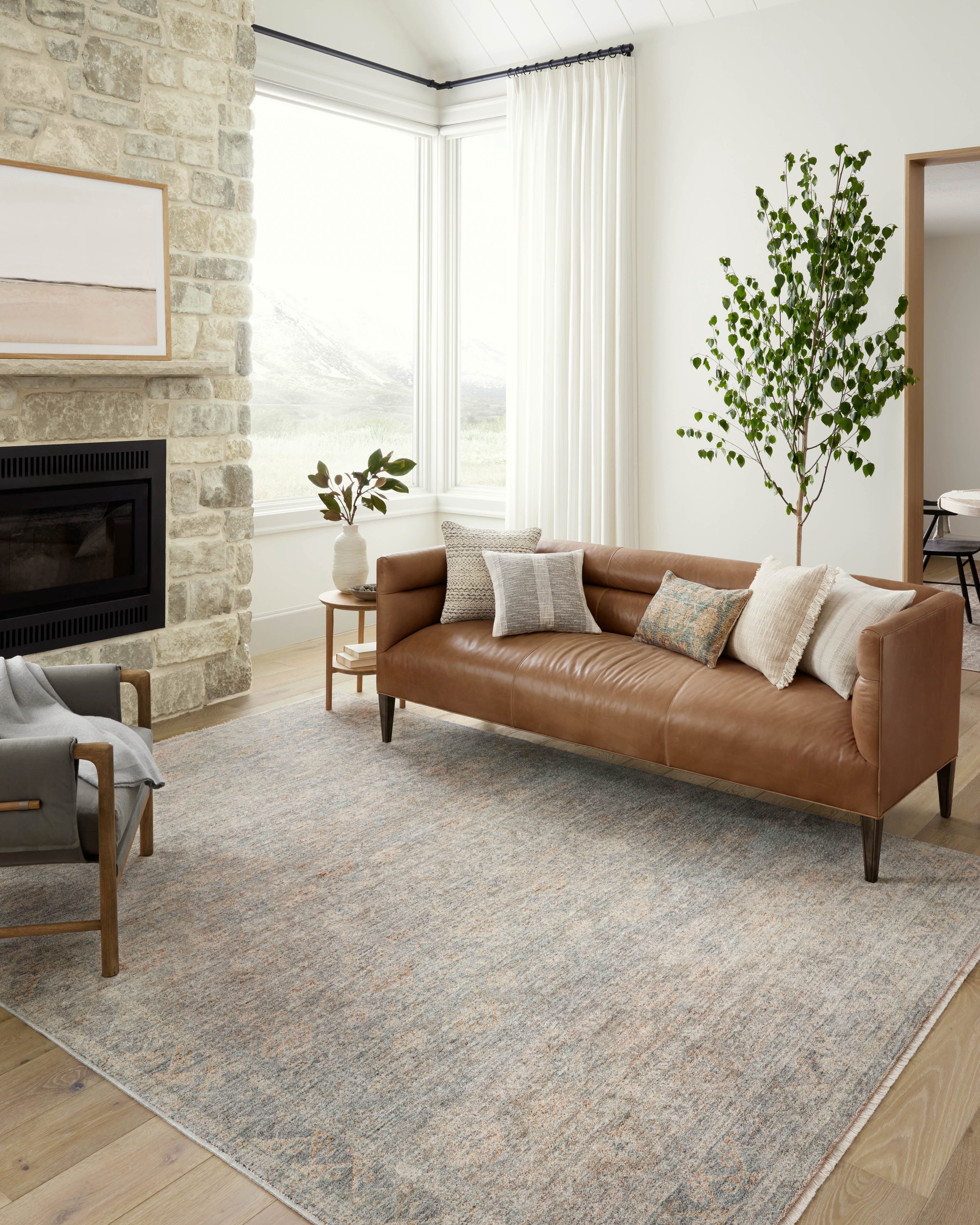 Angela Rose x Loloi Blake Sky / Beige 6'-7" x 9'-10" Area Rug