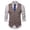 Khaki, variant on Fesfesfes Men Lattice Vest Dressy Slim Fit Single-breasted Vest Pocket V-neck Undershirt Vest Suit Waistcoat
