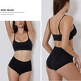 thumbnail image 4 of Women Seamless Tanks Tops Bra and Panties Sets Underwear Suit Wireless Ribbed Crop Top Bra+High Waist Panty Sets, 4 of 10