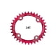 thumbnail image 2 of Wosthever Bicicleta 38T Oval estrecho ancho 104BCD bicicleta de montaña placa de bielas bicicleta rueda de cadena ciclismo platos y bielas placa Ciclismo Rojo 34T Wosthever OD3200-08B, 2 of 6