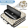 thumbnail image 6 of Zipper Binder with Shoulder Strap 2 inch 3 Ring Waterproof File Folder Organizer Bag 500 Sheet Gold Leopard Print Pattern, 6 of 8