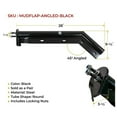 thumbnail image 3 of Black Angled Spring Loaded Mud Flap Hanger Bracket Set 1-1/8" Bolt Spacing 27.5" Length fit for Semi Trucks, 2PCS, 3 of 9