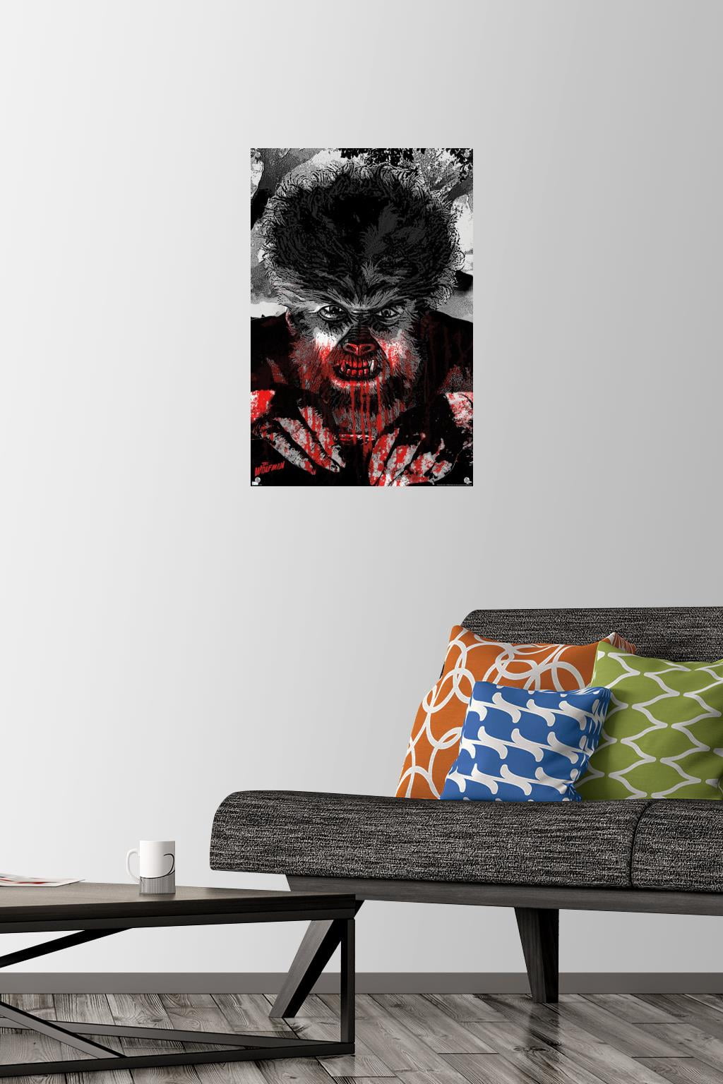 The Wolf Man - Autumn Moon Wall Poster with Push Pins, 14.725" x 22.375"