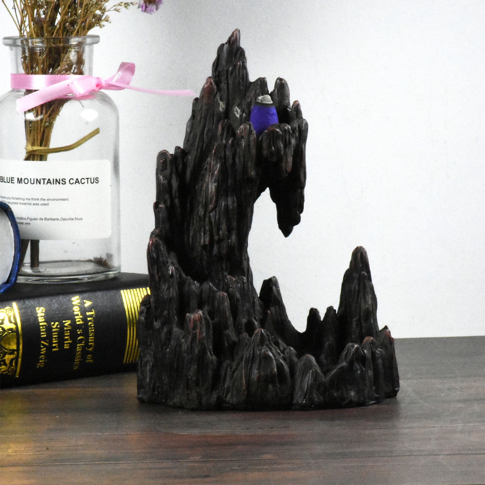 Mountain Backflow Incense for Burner Resin Censer Incense Cone Holder Desktop De