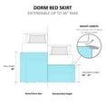 thumbnail image 6 of Comfort Classics Extended Ultra Soft Drop 36" Dorm Bedskirt, 6 of 6